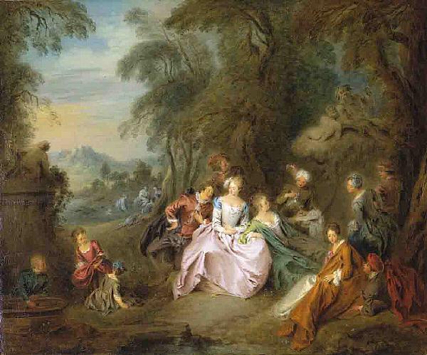 Jean-Baptiste Pater Repose in a Park oil painting image